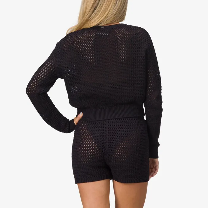 Reef Hoodies Sweaters and Jackets Mika Knit Cardigan Caviar 8211 Women Reef Hoodies Sweaters and Jackets Mika Knit Cardigan Caviar 8211 Women