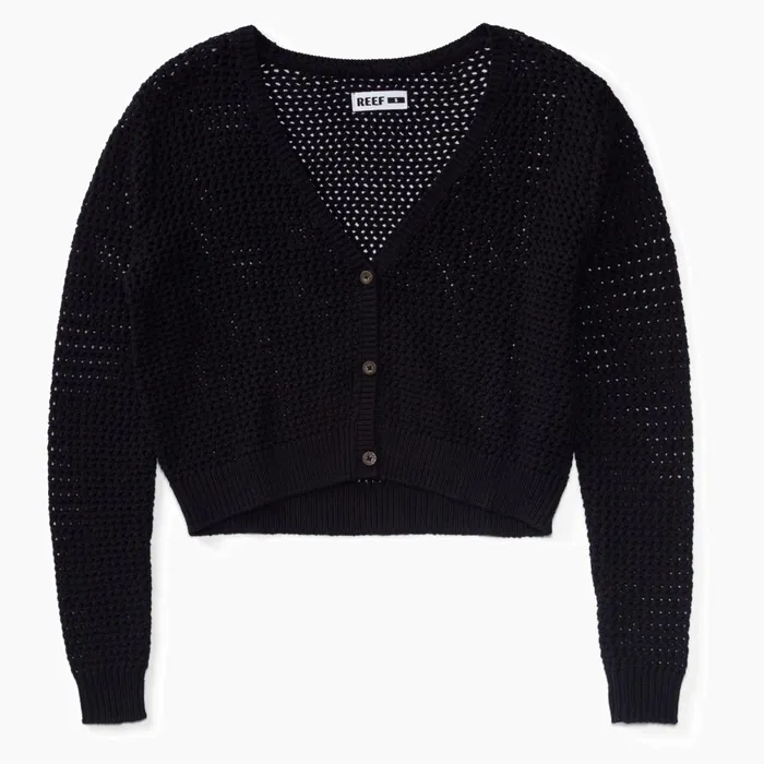 Reef Hoodies Sweaters and Jackets Mika Knit Cardigan Caviar 8211 Women Reef Hoodies Sweaters and Jackets Mika Knit Cardigan Caviar 8211 Women