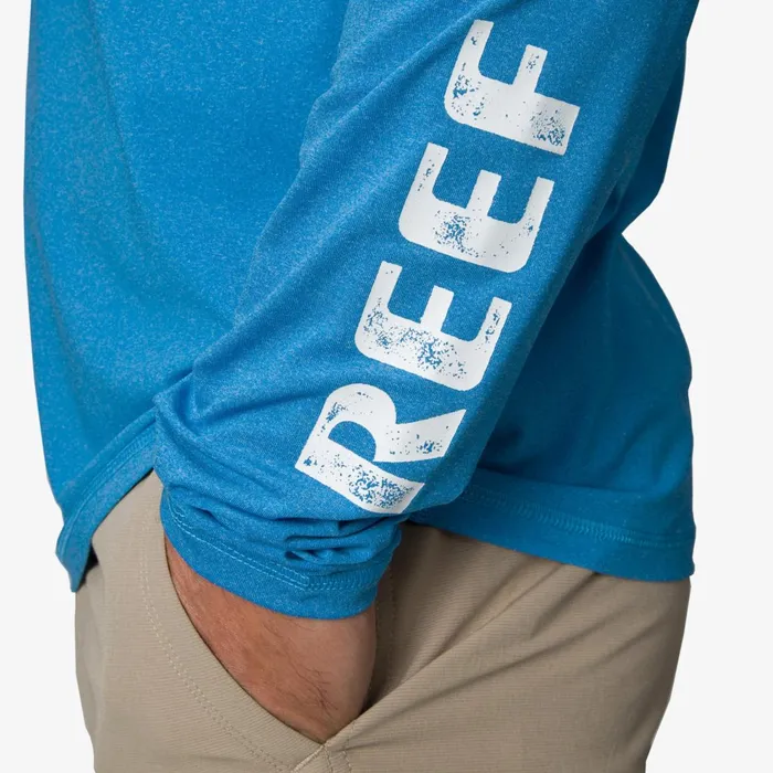 Reef TShirts and Shirts Wellie Long Sleeve Hooded Surf Shirt Upf 50 Brilliant Blue 8211 Men Reef TShirts and Shirts Wellie Long Sleeve Hooded Surf Shirt Upf 50 Brilliant Blue 8211 Men