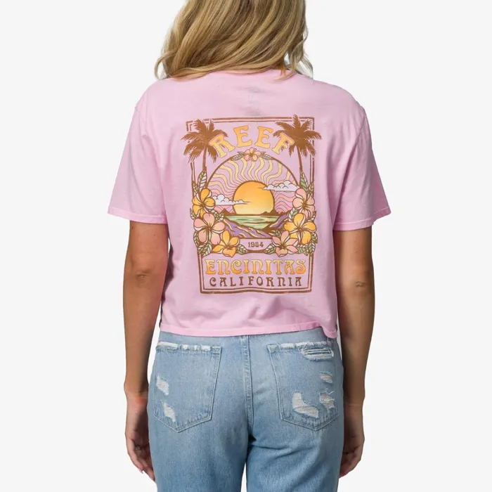 Reef TShirts Tanks and Dresses Super Crop Tee Pink 8211 Women