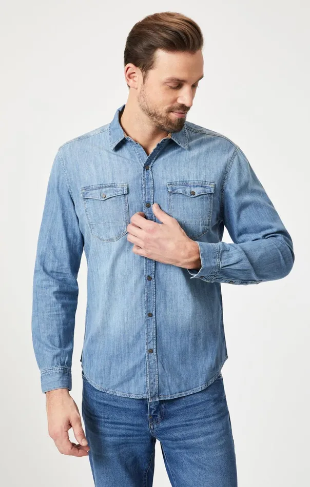 Rio Shirt In Light Camo Vintage Men Mavi Jeans Shirts
