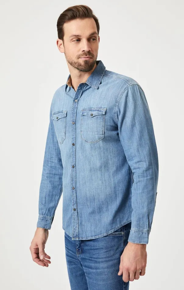 Rio Shirt In Light Camo Vintage Men Mavi Jeans Shirts