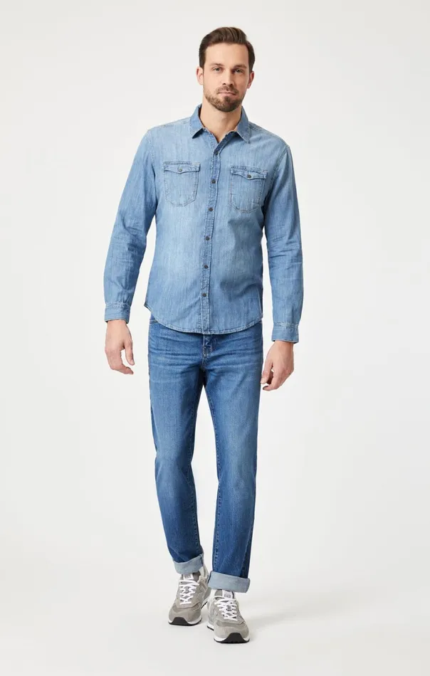 Rio Shirt In Light Camo Vintage Men Mavi Jeans Shirts