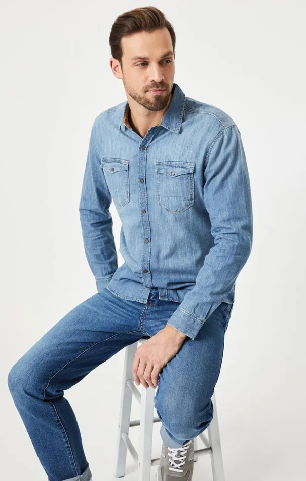 Rio Shirt In Light Camo Vintage Men Mavi Jeans Shirts