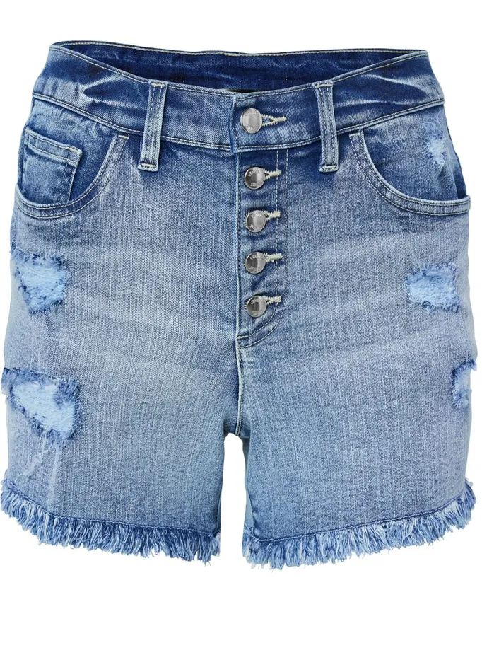 RIPPED JEAN SHORTS Light Wash Women VENUS Shorts