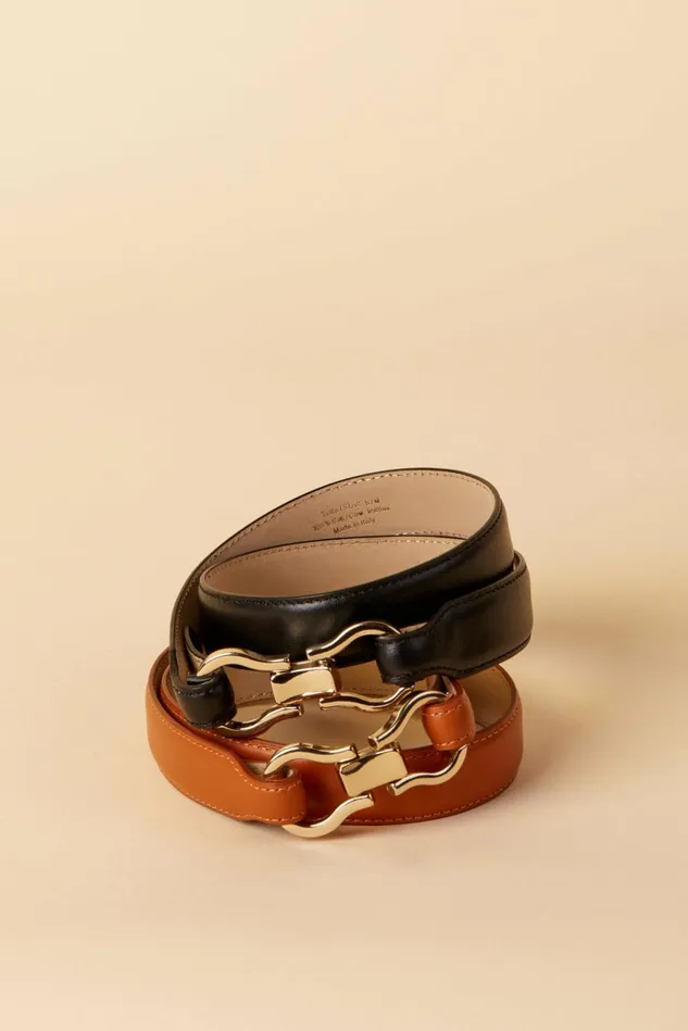 Rouje LAURE Belt Nappa Noir Women Small Leather Goods