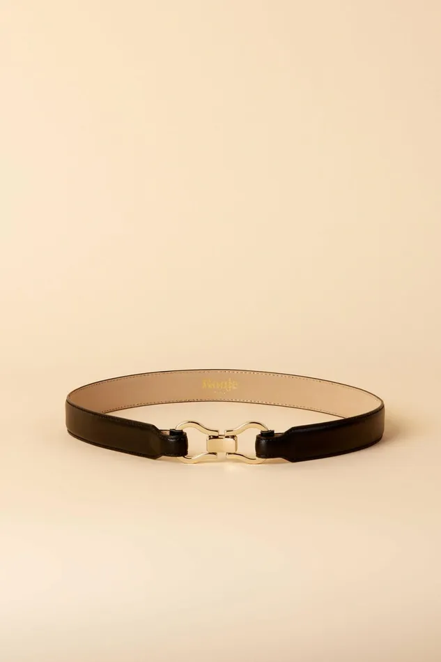 Rouje LAURE Belt Nappa Noir Women Small Leather Goods