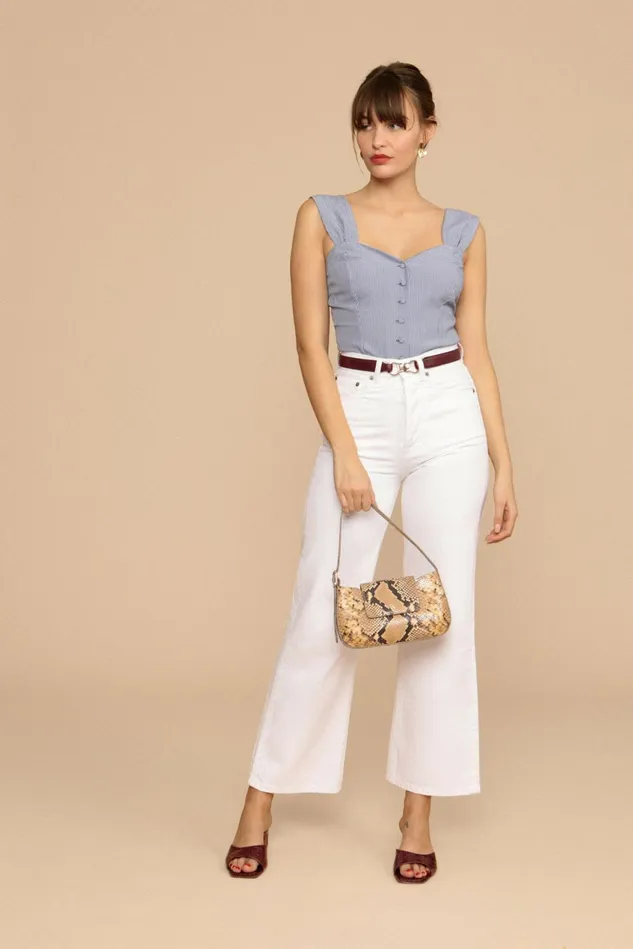 Rouje MAGGIE Top Bleu Vichy Women Blouses and Tops