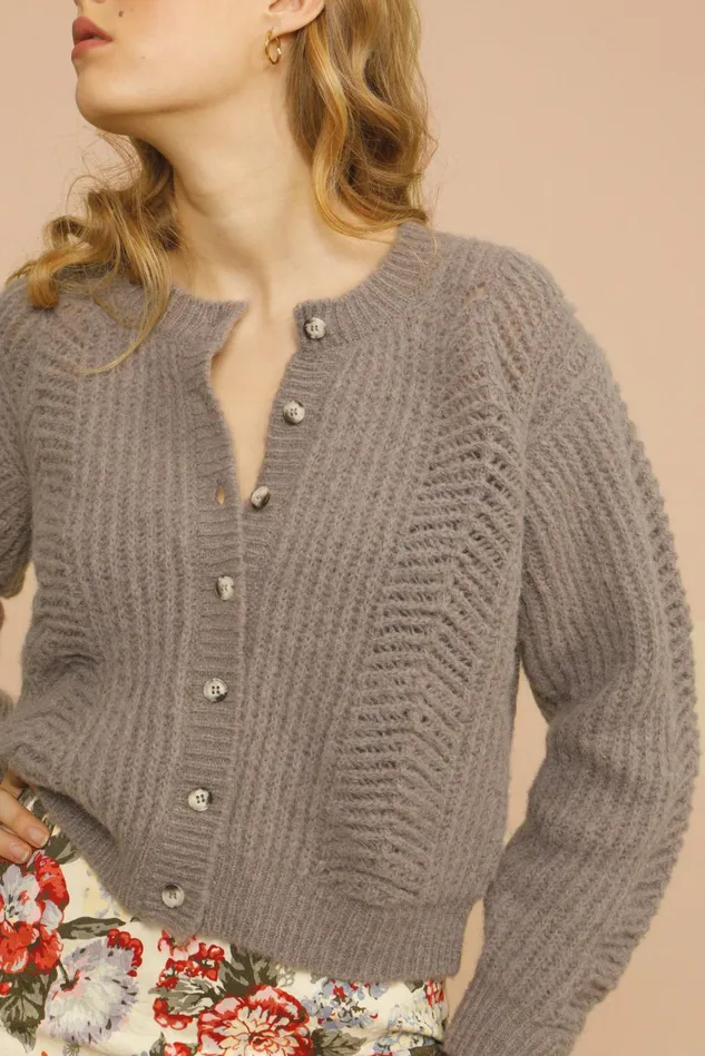 Rouje ODILE Cardigan Light Brown Women Knits