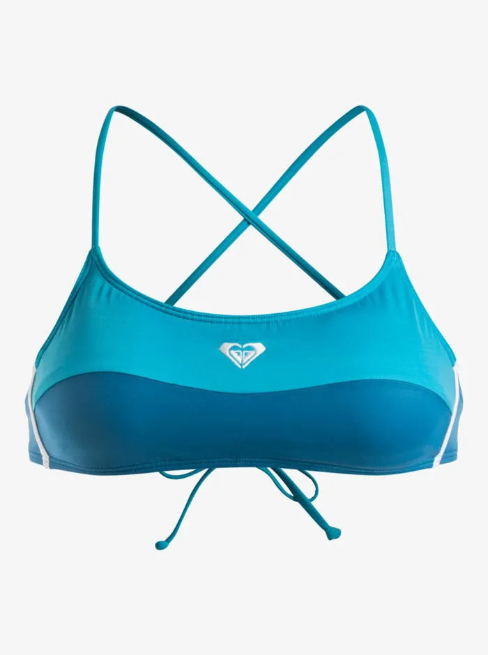 Roxy Active Swimsuits Roxy Life Pupukea Shorebreak Bikini Top Moroccan Blue 8211 Women