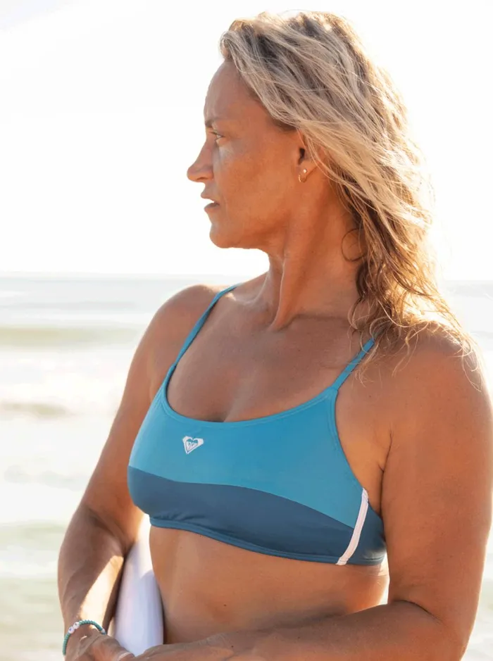 Roxy Active Swimsuits Roxy Life Pupukea Shorebreak Bikini Top Moroccan Blue 8211 Women