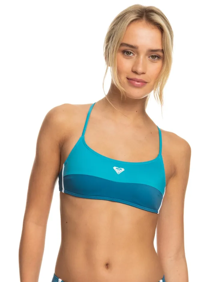 Roxy Active Swimsuits Roxy Life Pupukea Shorebreak Bikini Top Moroccan Blue 8211 Women