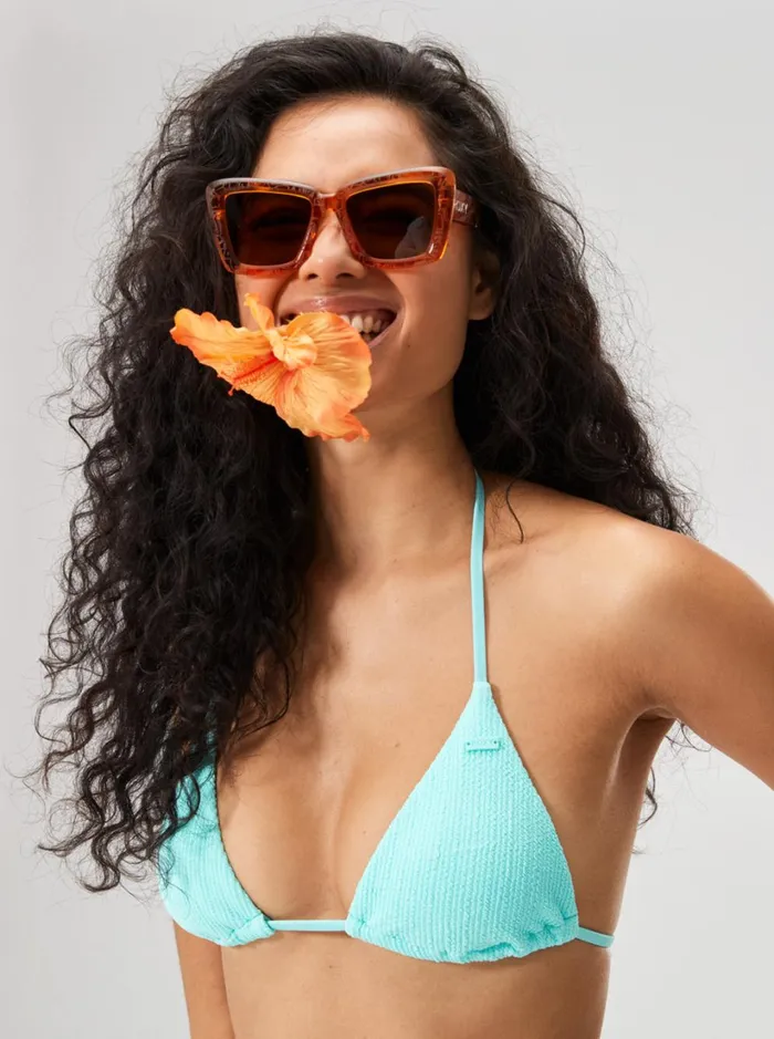 Roxy Bikini Tops Aruba Tiki Triangle Bikini Top Aruba Blue 8211 Women