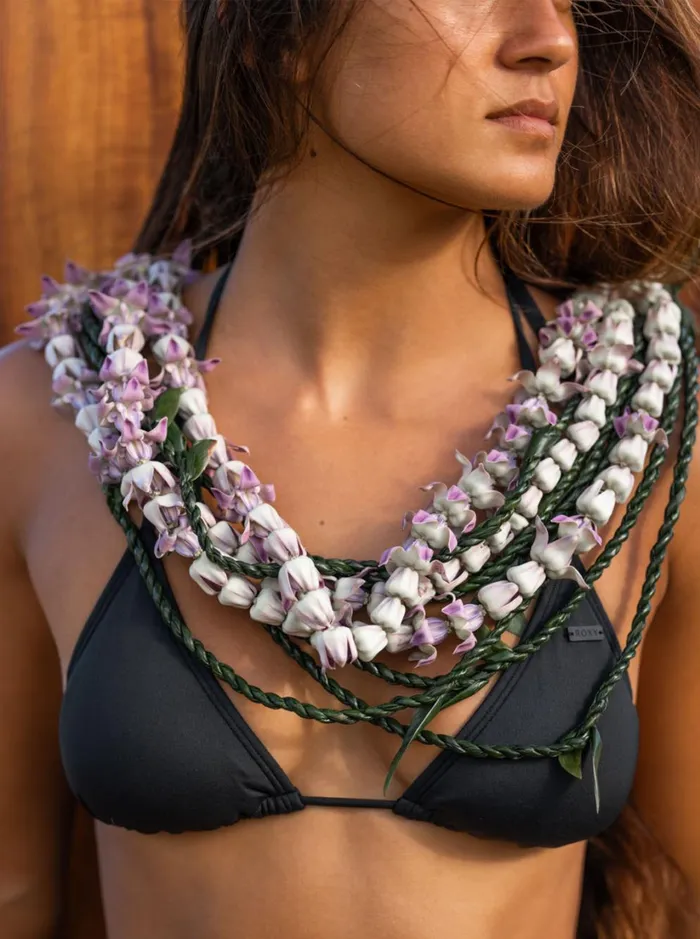 Roxy Bikinis Beach Classics Tiki Triangle Bikini Top Anthracite 8211 Women