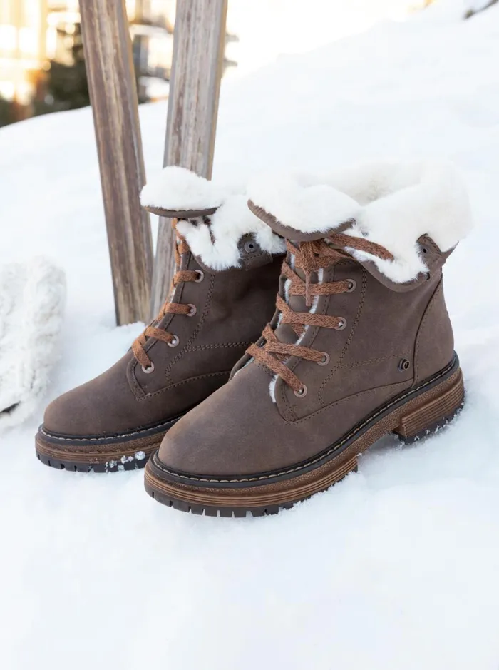 Roxy Boots Bruna LaceUp Boots Chocolate 8211 Women