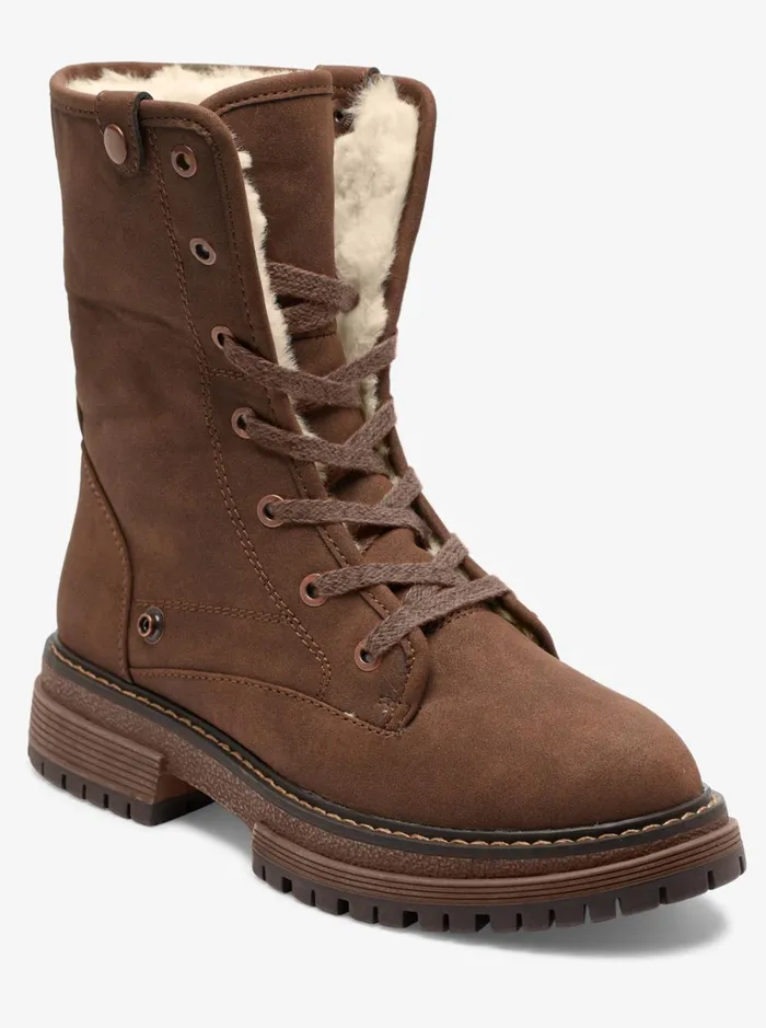 Roxy Boots Bruna LaceUp Boots Chocolate 8211 Women