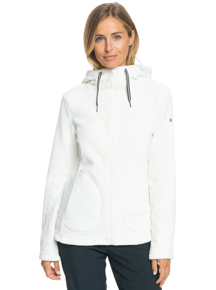 Roxy Fleece and Softshells Tundra Technical Fleece Egret 8211 Women