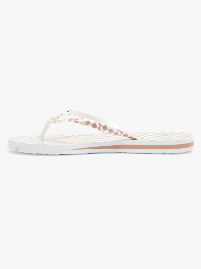 Roxy Flip Flops Portofino FlipFlops Brownwhite 8211 Women