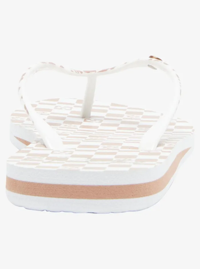 Roxy Flip Flops Portofino FlipFlops Brownwhite 8211 Women