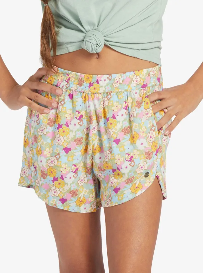 Roxy Jeans and Pants Girls039 416 Canyon Moon Elasticized Shorts Fern Memories 8211 Women