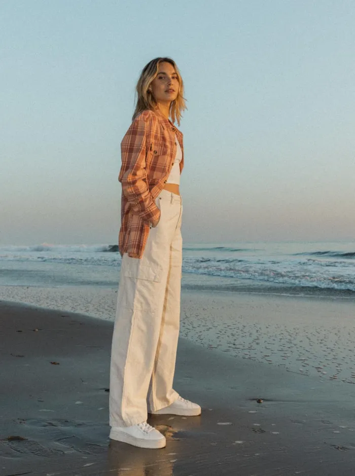 Roxy Pants and Jeans Lefty Cargo Trousers Natural 8211 Women