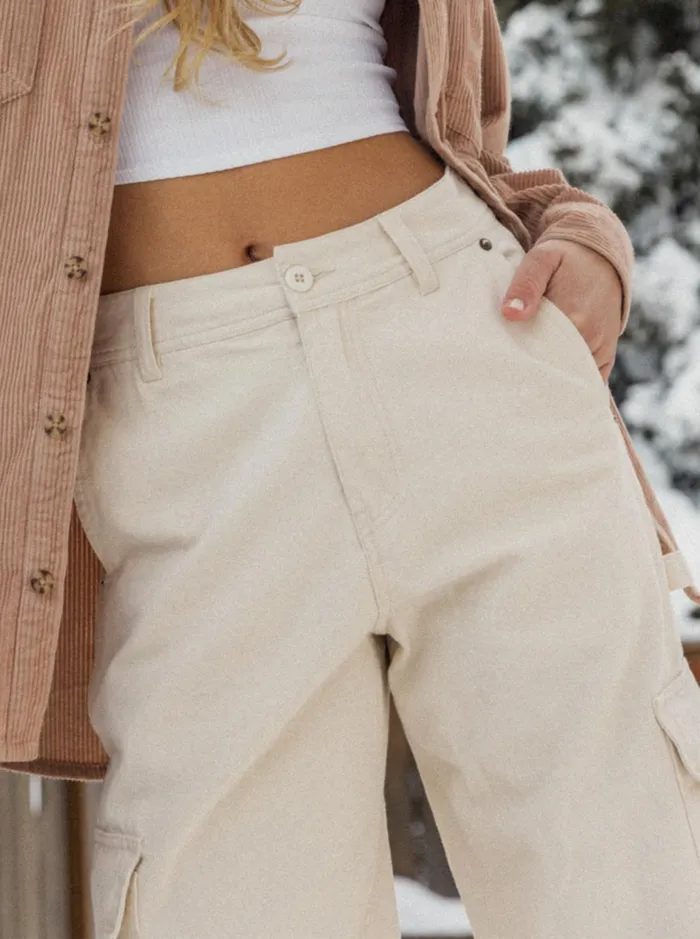 Roxy Pants and Jeans Lefty Cargo Trousers Natural 8211 Women