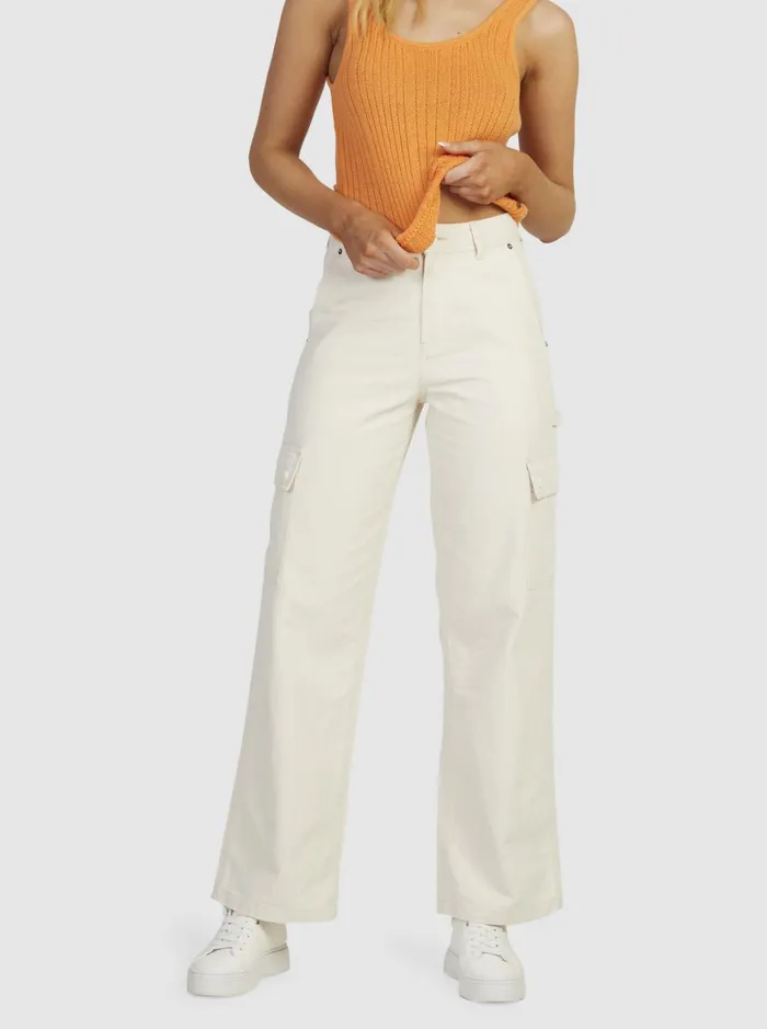 Roxy Pants and Jeans Lefty Cargo Trousers Natural 8211 Women