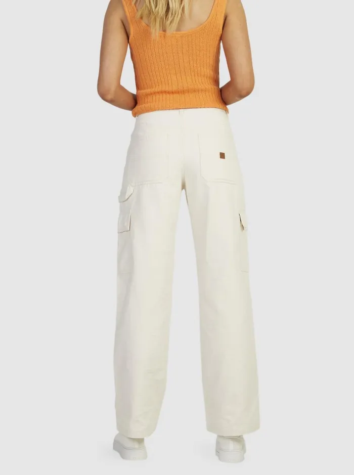 Roxy Pants and Jeans Lefty Cargo Trousers Natural 8211 Women
