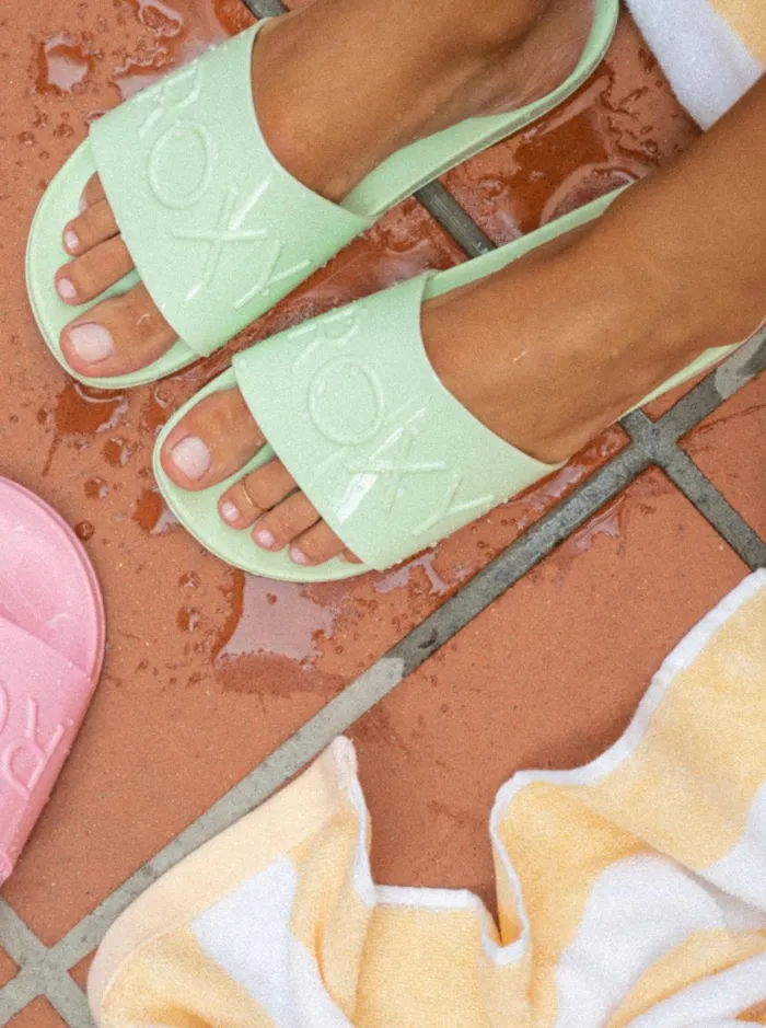 Roxy Sandals Slippy Jelly Sandals Green Tea 8211 Women