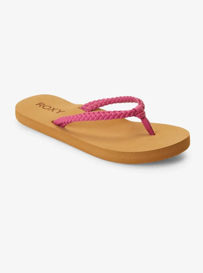 Roxy Shoes and Sandals Girl039s 416 Costas FlipFlops Raspberry 8211 Women