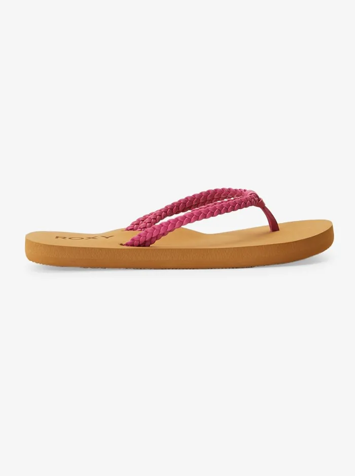 Roxy Shoes and Sandals Girl039s 416 Costas FlipFlops Raspberry 8211 Women