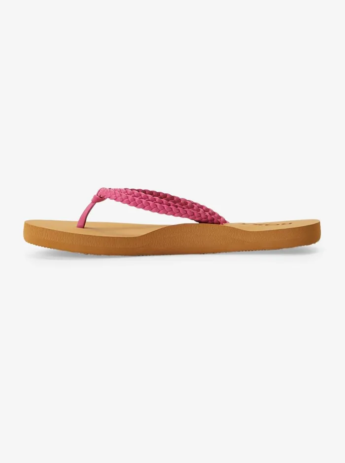 Roxy Shoes and Sandals Girl039s 416 Costas FlipFlops Raspberry 8211 Women