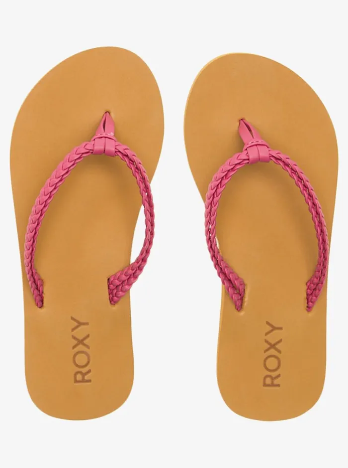 Roxy Shoes and Sandals Girl039s 416 Costas FlipFlops Raspberry 8211 Women