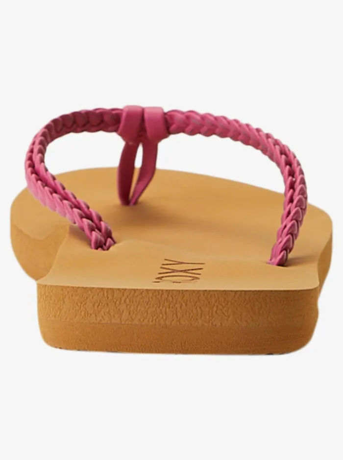 Roxy Shoes and Sandals Girl039s 416 Costas FlipFlops Raspberry 8211 Women
