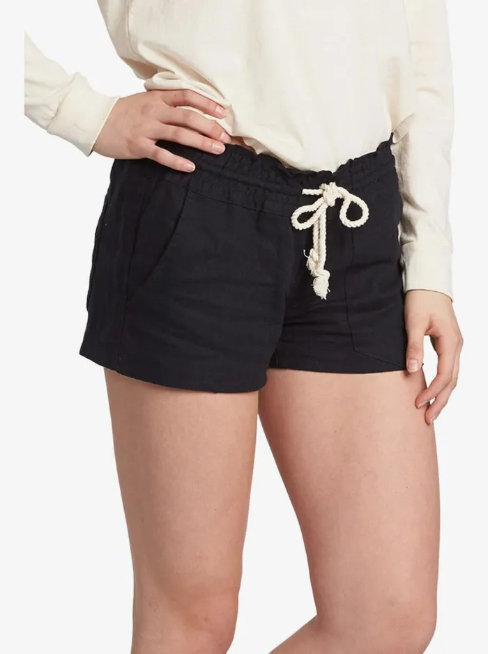 Roxy Shorts Oceanside Elasticized Shorts True Black 8211 Women
