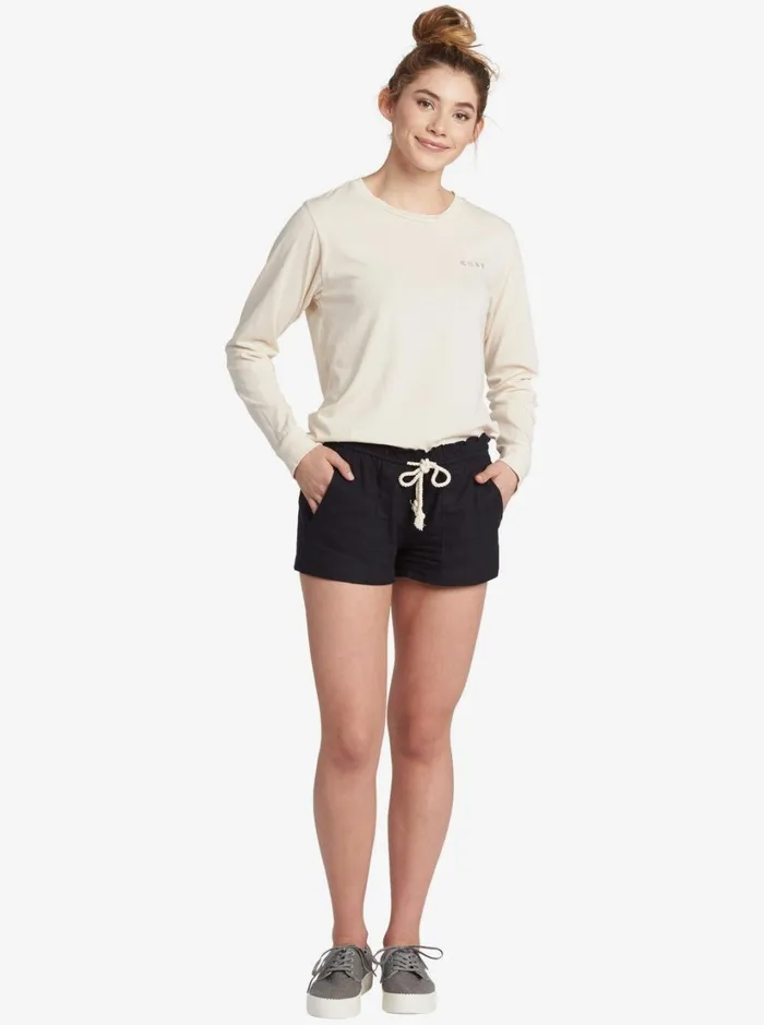 Roxy Shorts Oceanside Elasticized Shorts True Black 8211 Women