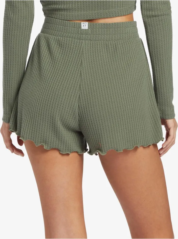 Roxy Shorts Twilight Mood Waffle Shorts Agave Green 8211 Women