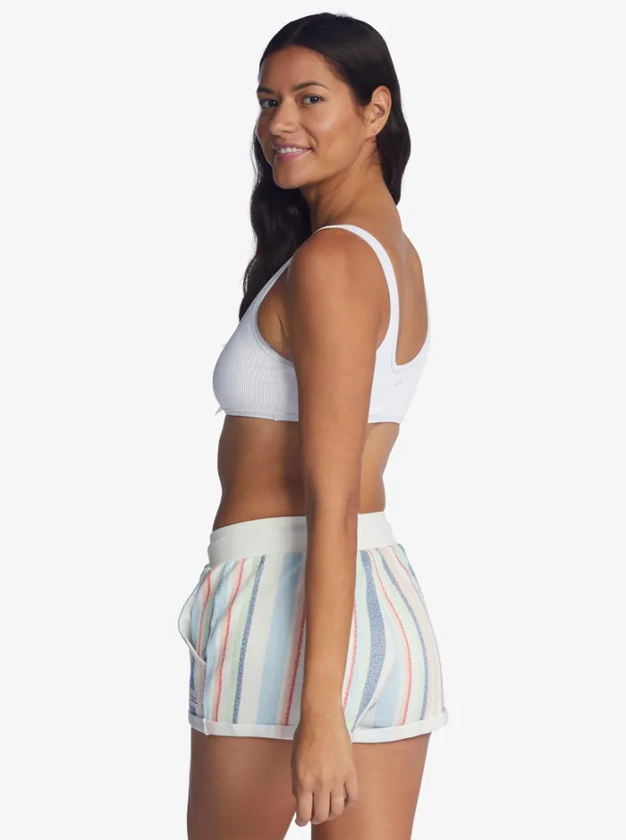 Roxy Shorts Waves And Rays Fleece Bottom Bayside Stripe 8211 Women