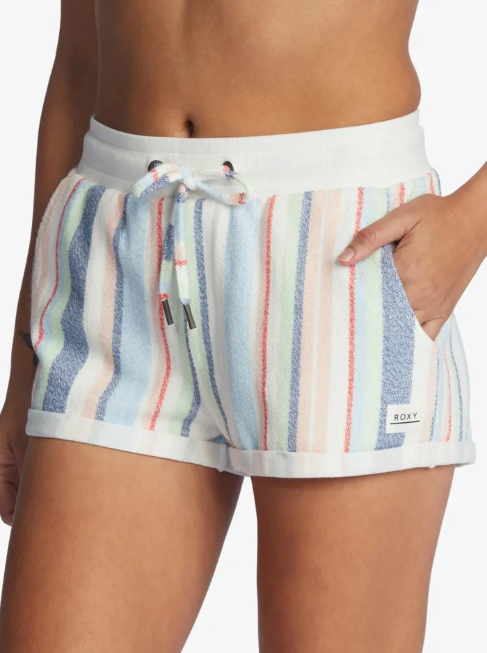 Roxy Shorts Waves And Rays Fleece Bottom Bayside Stripe 8211 Women