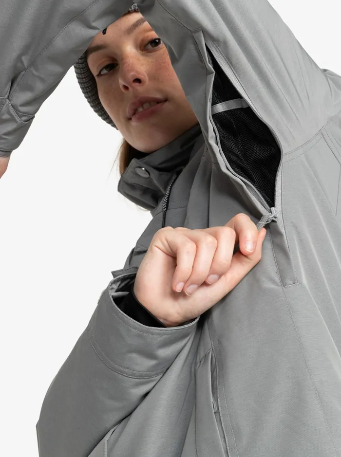 Roxy Snow Jackets Billie Technical Snow Jacket Heather Grey 8211 Women
