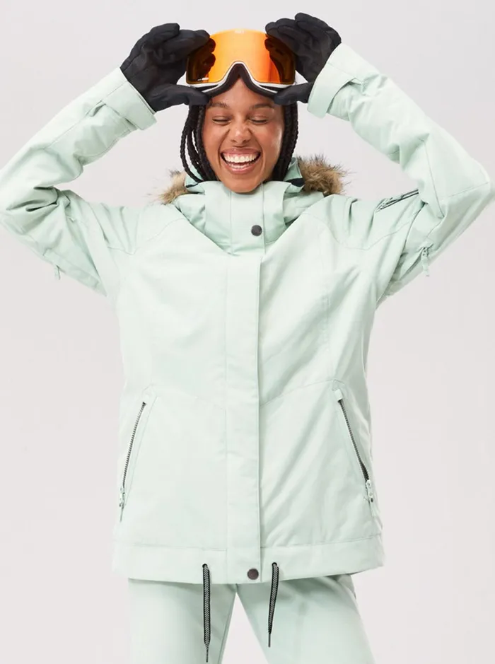 Roxy Snow Jackets Meade Technical Snow Jacket Cameo Green 8211 Women