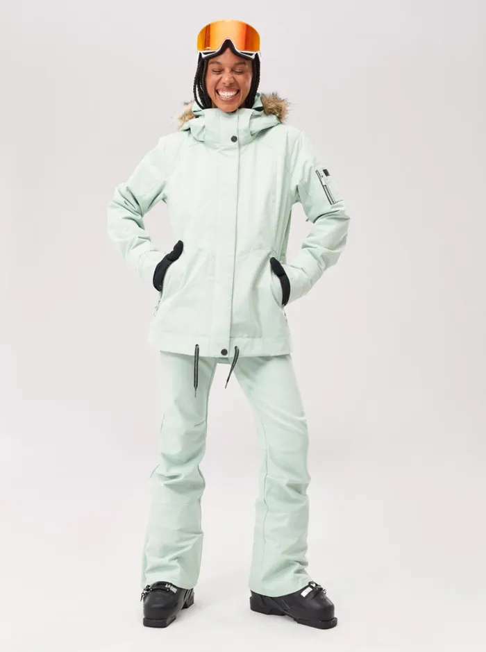 Roxy Snow Jackets Meade Technical Snow Jacket Cameo Green 8211 Women