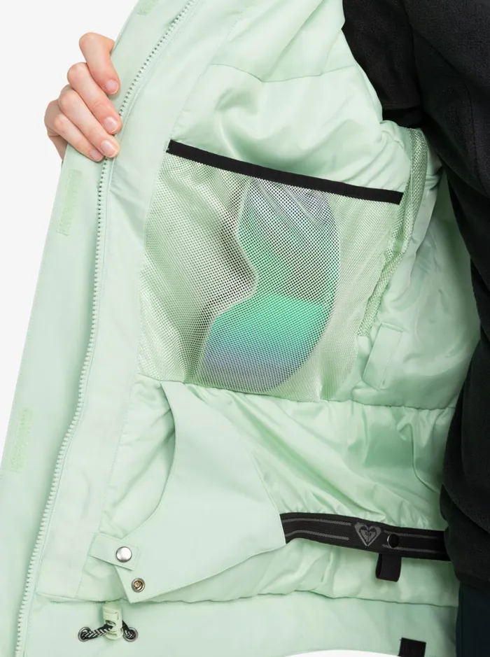 Roxy Snow Jackets Meade Technical Snow Jacket Cameo Green 8211 Women