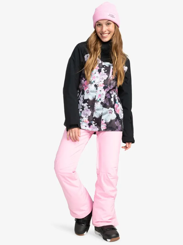 Roxy Snow Jackets Roxy Jetty 3in1 Technical Snow Jacket True Black Blurry Flower 8211 Women