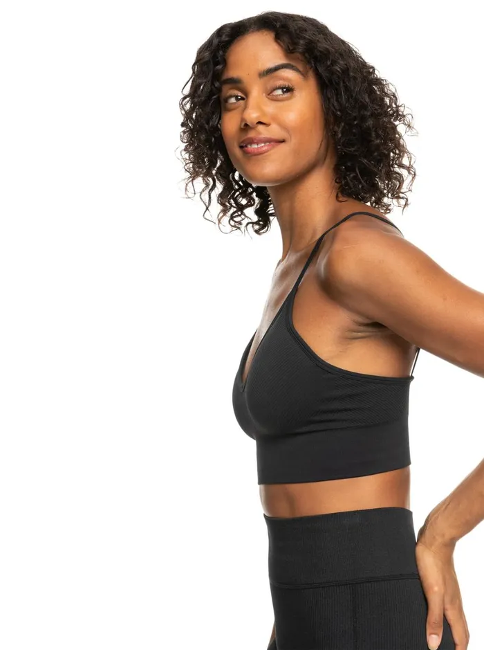 Roxy Sports Bras Chill Out Seamless Sports Bra Anthracite 8211 Women