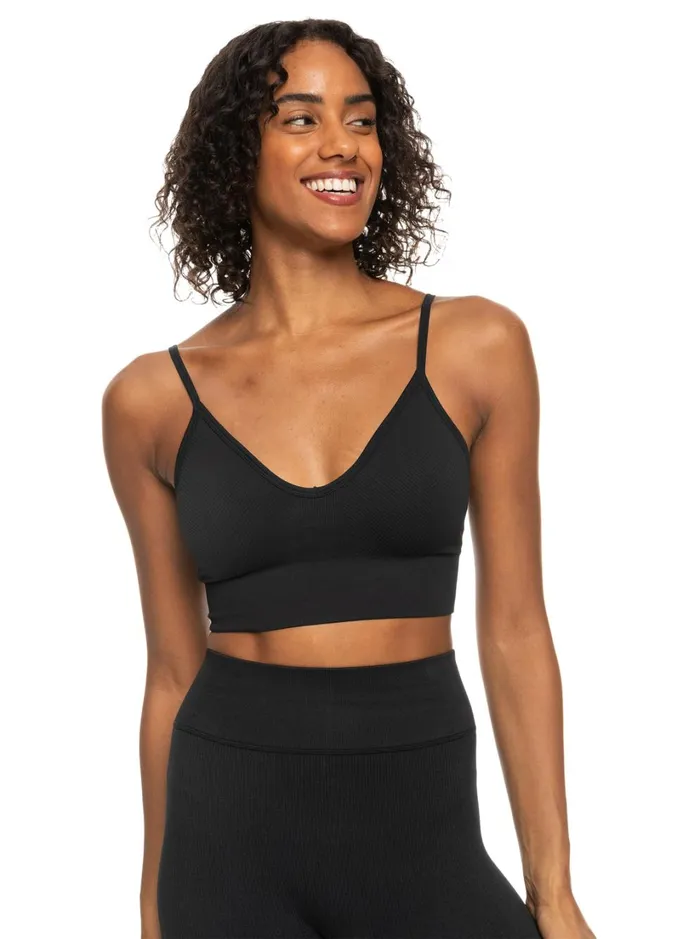 Roxy Sports Bras Chill Out Seamless Sports Bra Anthracite 8211 Women