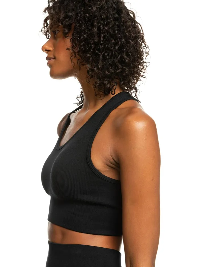 Roxy Sports Bras Leave A Little Love Rib Sports Bra True Black 8211 Women