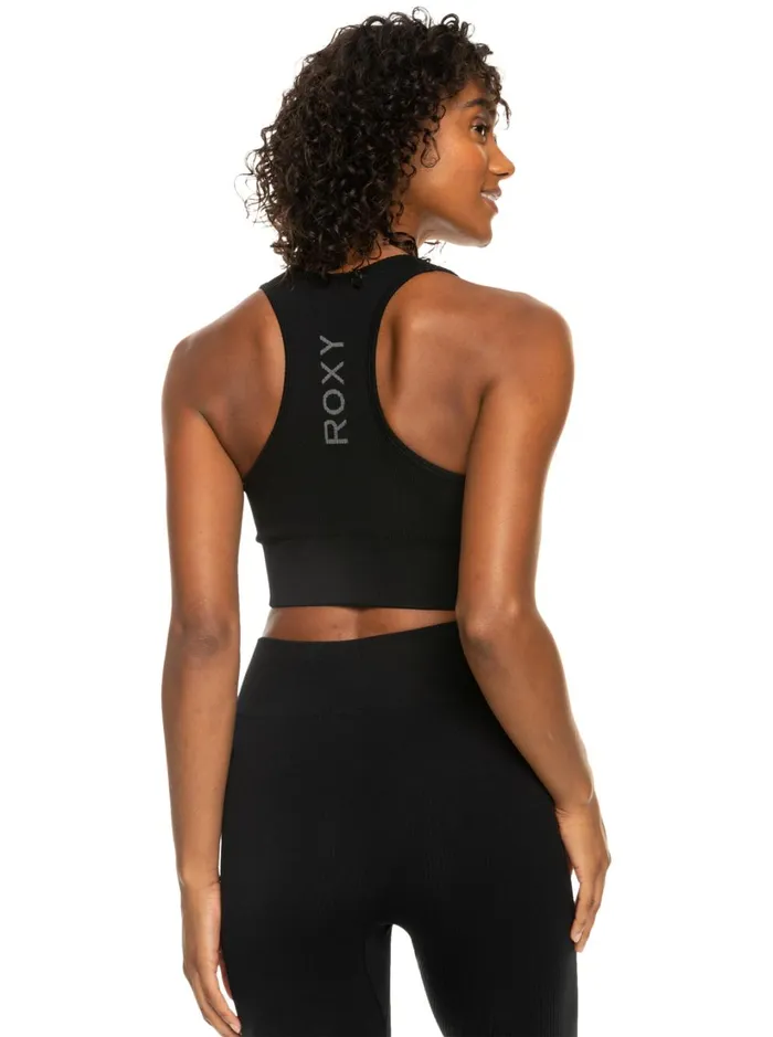 Roxy Sports Bras Leave A Little Love Rib Sports Bra True Black 8211 Women
