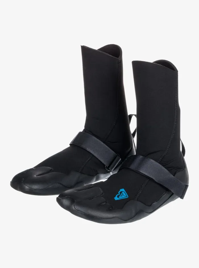 Roxy Surf Boots 5mm Swell Series Round Toe Wetsuit Boots True Black 8211 Women