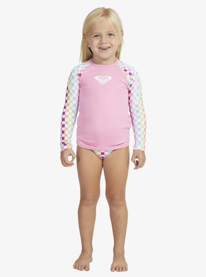 Roxy Surf Girl039s 27 Rainbow Check Long Sleeve Rashguard Set Bright White Check Check 8211 Women Roxy Surf Girl039s 27 Rainbow Check Long Sleeve Rashguard Set Bright White Check Check 8211 Women